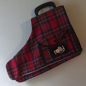 Vintage Plaid Rally Ice Skates Bag